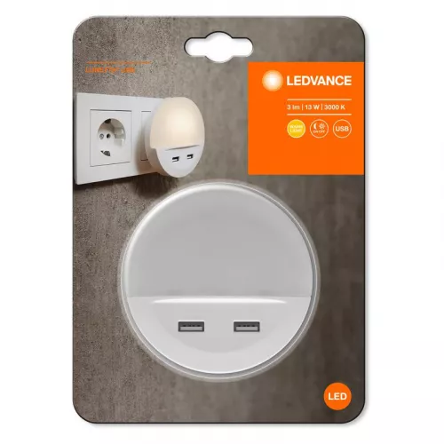 Светильник LUNETTA USB 13Вт 3000К 3лм 220-240В IP20 с сенсором бел. и USB LEDVANCE 4058075266902 Светильник LUNETTA USB 13Вт 3000К 3лм 220-240В IP20 с сенсором бел. и USB LEDVANCE 4058075266902