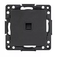 Механизм розетки RJ-45 1-м Стокгольм черн. PROxima EKF EZK01-035-10