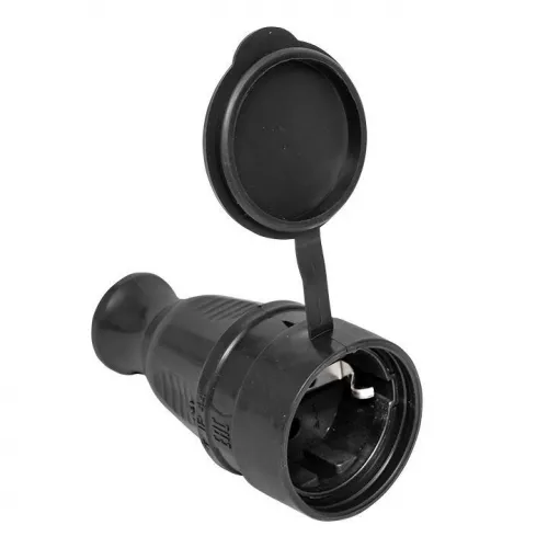 Розетка переносная 16А IP44 230В 2P+PE с защ. крышкой каучук PROxima EKF RPS-012-16-230-44-r фото 4