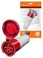Розетка 235 переносная 3Р+РЕ+N 63А 380В IP54 TDM