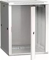 Шкаф 19 дюйм LINEA W 12U 600х600мм настен. стекл. дверь RAL7035 ITK LWR3-12U66-GF