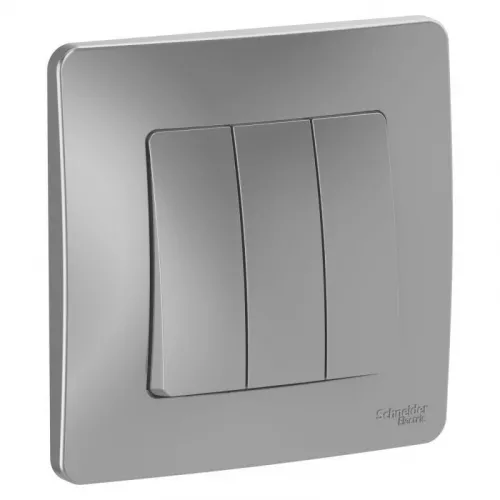 Выключатель 3-кл. СП Blanca 10А IP20 (сх. 1+1+1) 250В алюм. SchE BLNVS100503 Выключатель 3-кл. СП Blanca 10А IP20 (сх. 1+1+1) 250В алюм. SchE BLNVS100503