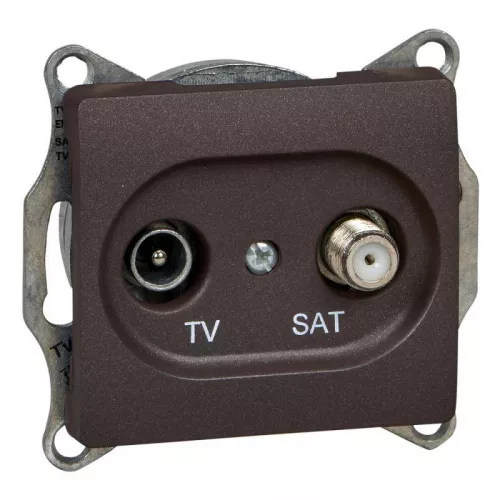 Механизм розетки TV-SAT Glossa 1DB оконечной шоколад SchE GSL000897