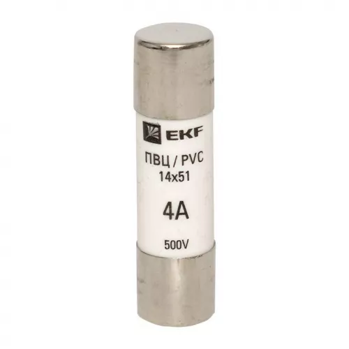 Вставка плавкая цилиндрическая ПВЦ 14х51 4А EKF pvc-14x51-4 фото 2