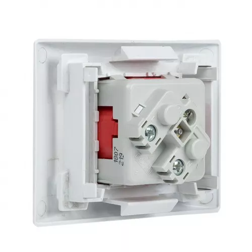 Розетка 45х45 PRO 45град. с заземл. красн. EKF E6MR16-028-70-45 фото 5