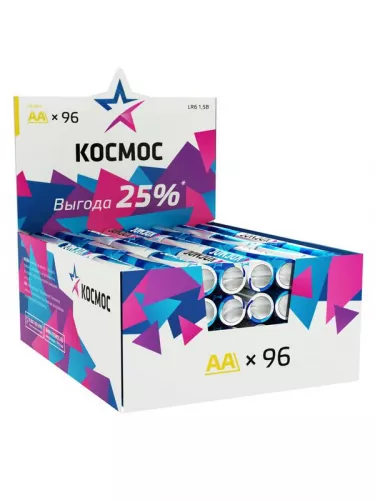 Элемент питания алкалиновый LR6 (уп.96шт) Космос KOCLR6_96BOX Элемент питания алкалиновый LR6 (уп.96шт) Космос KOCLR6_96BOX