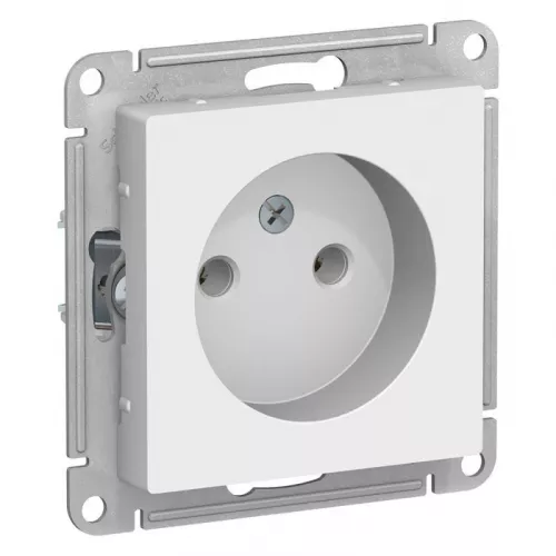 Механизм розетки 1-м СП AtlasDesign 16А без заземл. бел. SchE ATN000141
