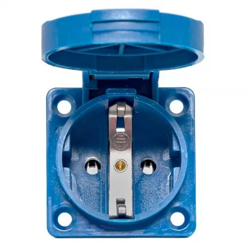 Розетка панельная 112 скрытая 2P+PЕ 16А 220В IP44 с защ. крышкой  EKF ps-112-16-220 фото 8