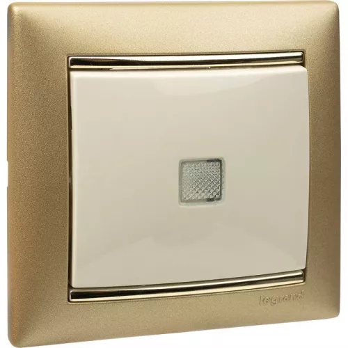 Механизм выключателя 1-кл. СП Valena 10А IP31 250В с зел. индикацией сл. кость Leg 774310 фото 2