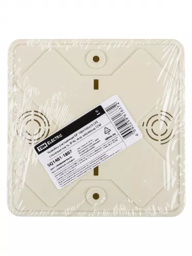Коробка распаячная КР 100х100х29 ОП, сл. кость, IP40, инд. штрихкод TDM фото 7