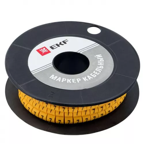 Маркер каб. 4.0кв.мм "7" (ЕС-2) (уп.500шт) EKF plc-KM-4-7 фото 2