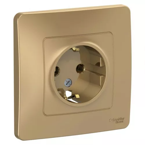 Розетка 1-м СП BLANCA 16А 250В без шторок с заземл. титан SchE BLNRS001014 Розетка 1-м СП BLANCA 16А 250В без шторок с заземл. титан SchE BLNRS001014