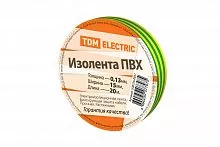 Изолента ПВХ 0,13*15мм Желто-Зеленая 20м TDM