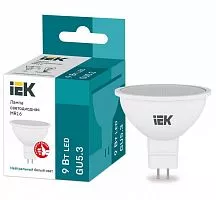 Лампа светодиодная MR16 софит 9Вт 230В 4000К GU5.3 IEK LLE-MR16-9-230-40-GU5