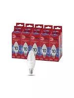 Лампа светодиодная ECO LED B35-10W-865-E14 R (диод свеча 10Вт холодн. E14) (10/100/3500) ЭРА Б0045337