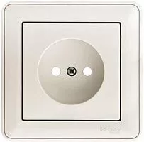 Розетка 1-м СП W59 16А IP20 защ. шторки без заземл. бел. SchE RS16-151-18
