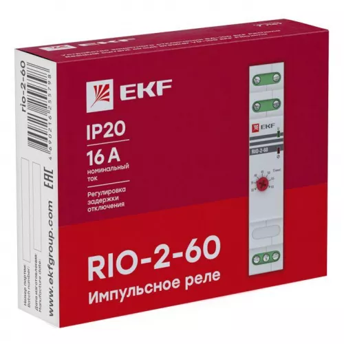 Реле импульсное с задержкой отключения RIO-2-60 (30-60мин) PROxima EKF rio-2-60 фото 4 Реле импульсное с задержкой отключения RIO-2-60 (30-60мин) PROxima EKF rio-2-60 фото 4