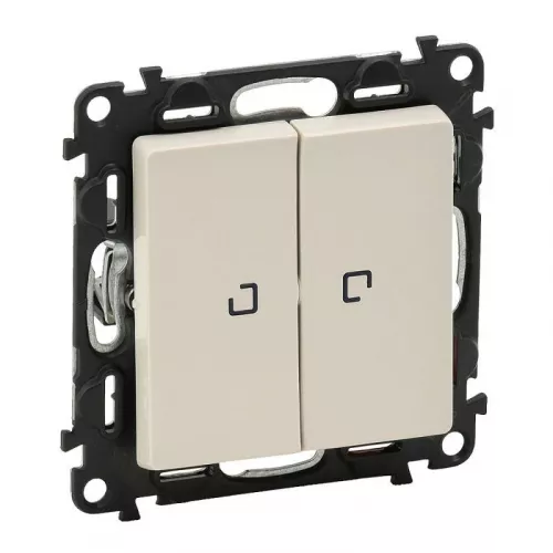 Механизм выключателя 2-кл. СП Valena Life 10А IP20 250В 10AX с подсветкой с лиц. панелью сл. кость Leg 752528 фото 2
