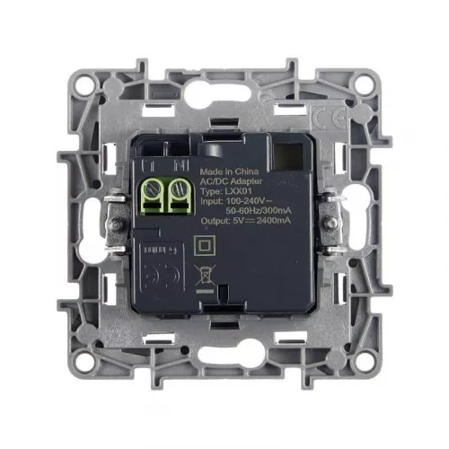 Механизм розетки USB 1-м СП Etika 2мод. 240В/5В 2400мА антрацит Leg 672694 фото 2 Механизм розетки USB 1-м СП Etika 2мод. 240В/5В 2400мА антрацит Leg 672694 фото 2