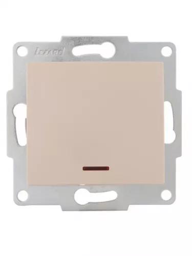 Механизм выключателя 1-кл. 1п СП Karina 10А IP20 с подсветкой крем. LEZARD 707-0388-111