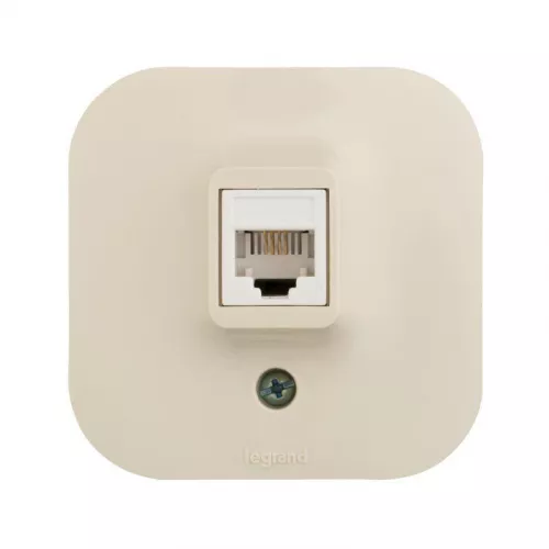 Розетка информационная 1-м ОП Quteo RJ45 CAT.5E UTP сл. кость Leg 782254 фото 2