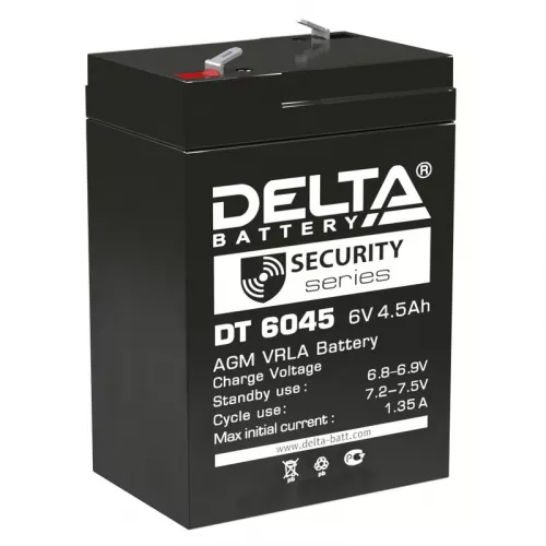 Аккумулятор 6В 4.5А.ч Delta DT 6045 Аккумулятор 6В 4.5А.ч Delta DT 6045