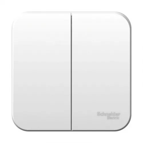 Выключатель 2-кл. ОП Blanca 6А IP20 (сх. 5) 250В с изолир. пластиной бел. SchE BLNVA065011