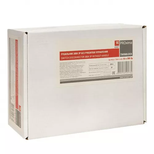Рубильник 3п 200А без рукоятки управления TwinBlock PROxima EKF tb-s-200-3p фото 6