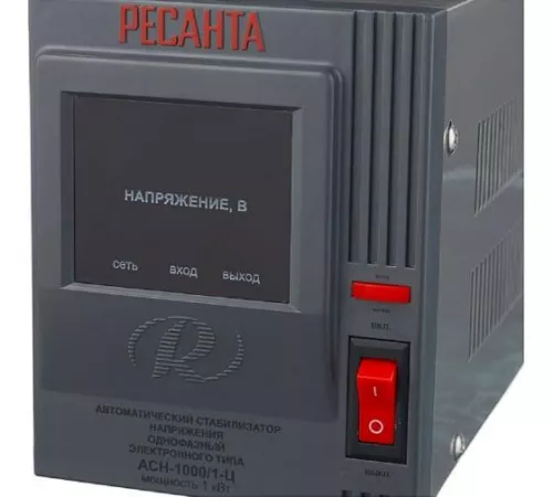 Стабилизатор напряжения АСН-1000/1-Ц 1ф 1кВт IP20 релейный Ресанта 63/6/2 фото 2