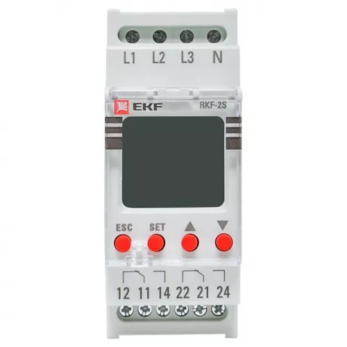 Реле контроля фаз с LCD дисплеем RKF-2S (с нейтралью) EKF rkf-2s фото 10