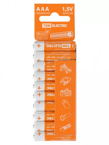 Элемент питания LR03 AAA Alkaline 1,5V SC-10 TDM фото 3