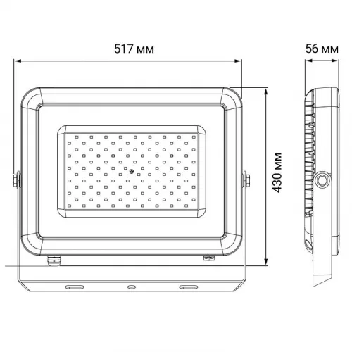 Прожектор светодиодный PFL-S2-SMD-300w 300Вт IP65 с клапаном Jazzway 5007963D фото 5