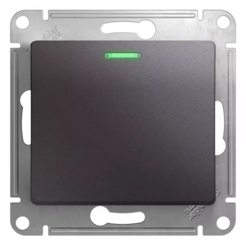 Механизм переключателя проходного 1-кл. СП Glossa 10А IP20 (сх. 6а) 10AX с подсветкой графит SchE GSL001363 Механизм переключателя проходного 1-кл. СП Glossa 10А IP20 (сх. 6а) 10AX с подсветкой графит SchE GSL001363