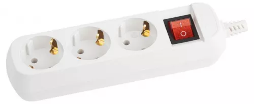 Колодка удлинителя KX-3es 3-м с зазeмл. выкл. ЭРА Б0028342
