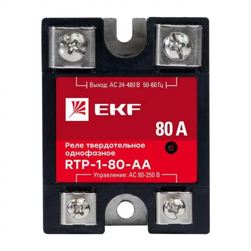 Реле твердотельное однофазное RTP-80-AA PROxima EKF rtp-1-80-aa фото 4