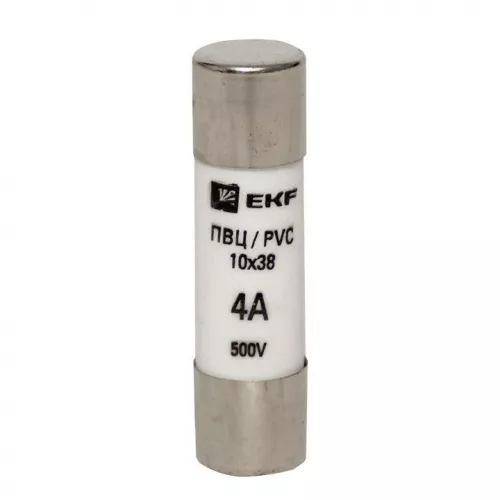 Вставка плавкая цилиндрическая ПВЦ 10х38 4А EKF pvc-10x38-4 фото 2