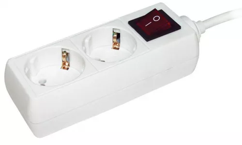 Удлинитель 2х3м с заземл. 16А IP20 У02К с выкл. 2P+PE IEK WYP10-16-02-03-ZK-N