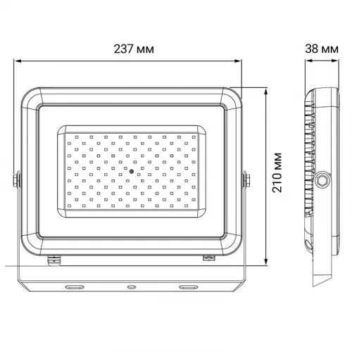 Прожектор светодиодный PFL-S2-SMD-50w 50Вт IP65 с клапаном JazzWay 2853301D фото 5