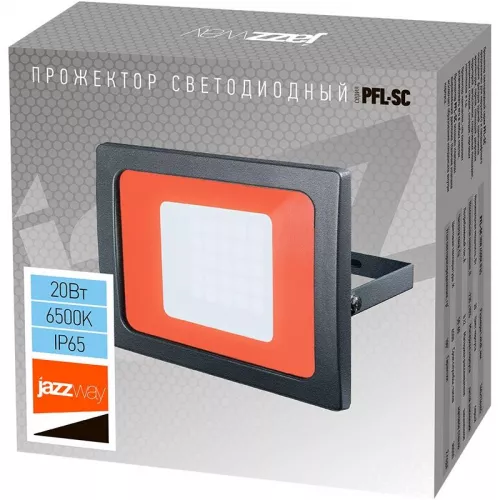 Прожектор светодиодный PFL-SC 20Вт IP65 6500К мат. стекло JazzWay 5004887 фото 6
