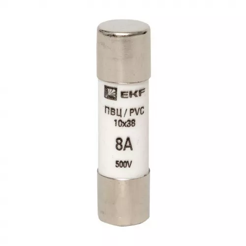 Вставка плавкая цилиндрическая ПВЦ 10х38 8А EKF pvc-10x38-8 фото 2