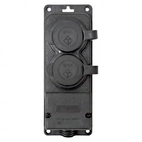 Розетка 2-м 16А IP44 2P+PE 230В с защ. крышками каучук PROxima EKF RPS-018-16-230-44-r фото 4 Розетка 2-м 16А IP44 2P+PE 230В с защ. крышками каучук PROxima EKF RPS-018-16-230-44-r фото 4