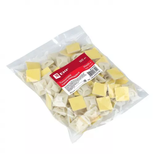 Площадка самоклеящаяся 20х20мм бел. (уп.100шт) EKF plc-20x20 фото 5