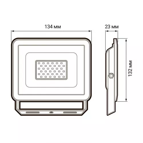 Прожектор СДО-10 30Вт 6500К GR IP65 230В ФАZА 5032071 фото 5