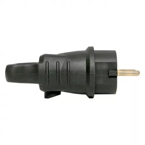 Вилка угловая 16А 2P+PE 230В IP44 с кольцом каучук Basic EKF RPS-017-16-230-44 фото 3