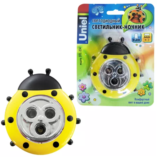 DTL-354 Божья Коровка/Yellow/3LED/3AAA