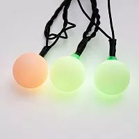 Гирлянда "Шарики" 5м d25мм 25LED RGB провод темно-зел. ПВХ 6Вт 220В IP20 Neon-Night 303-559