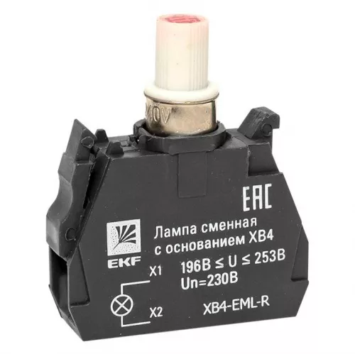 Лампа сменная с основанием XB4 красн. 230В PROxima EKF XB4-EML-R Лампа сменная с основанием XB4 красн. 230В PROxima EKF XB4-EML-R