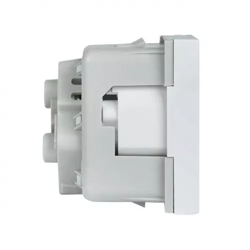 Розетка 45х45 PRO 45град. с заземл. белая EKF E6MR16-028-10-45 фото 3