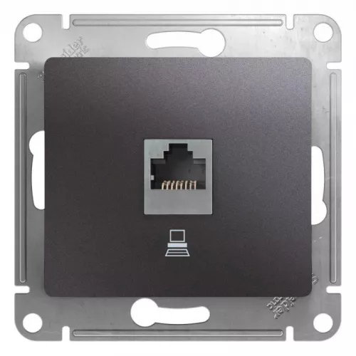 Механизм розетки комп. 1-м Glossa RJ45 кат.5е графит SchE GSL001381K Механизм розетки комп. 1-м Glossa RJ45 кат.5е графит SchE GSL001381K