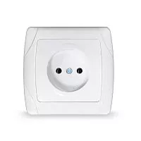Розетка 1-м СП Маргарита 16А IP20 бел. Universal М0022